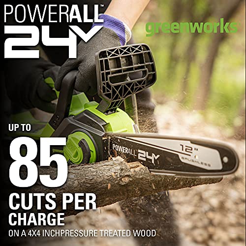 Greenworks 24V 12-inch Brushless Chainsaw, Tool Only