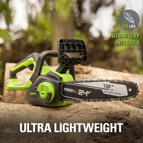Greenworks 24V 12-inch Brushless Chainsaw, Tool Only