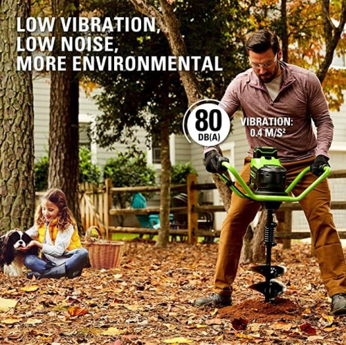 Greenworks 80V Earth Auger, Battery and Charger Not Included