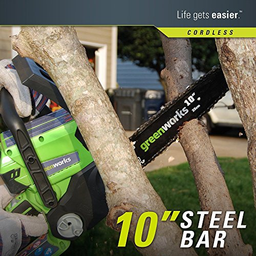 Greenworks 2000102 24V 10-Inch Cordless Chainsaw, Battery and Charger Not Included