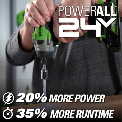 Greenworks G24V Brushless Impact Driver, Battery and Charger Not Included