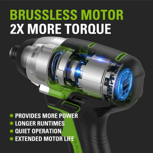 Greenworks G24V Brushless Impact Driver, Battery and Charger Not Included