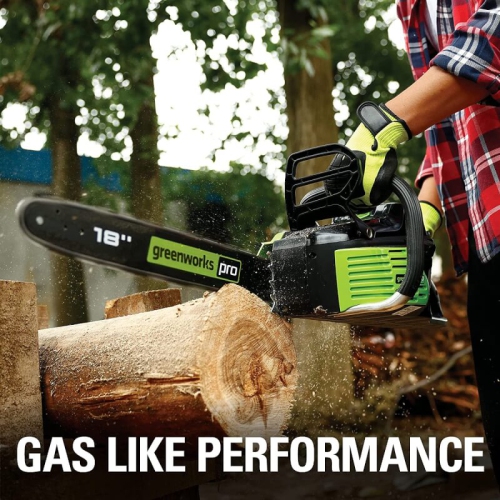Greenworks PRO 80V 18-Inch Cordless Chainsaw, 2.0 AH Battery Included