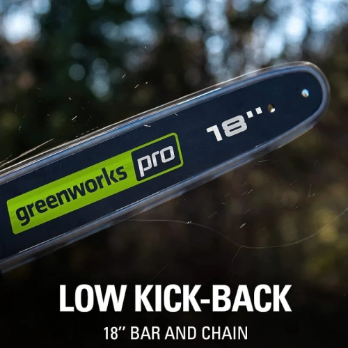 Greenworks PRO 80V 18-Inch Cordless Chainsaw, 2.0 AH Battery Included