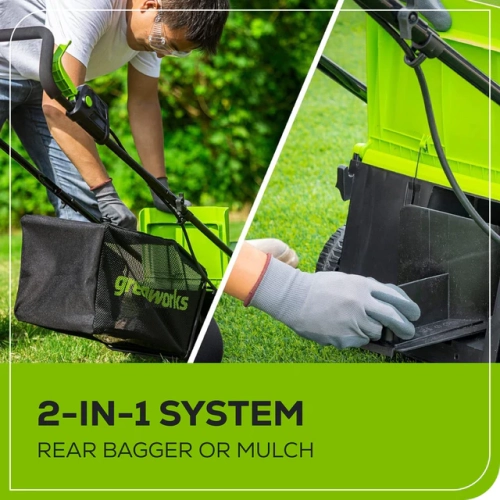 Tondeuse sans balais Greenworks 24 V de 4,0AH 13 po, batterie 4,0 Ah et chargeur inclus