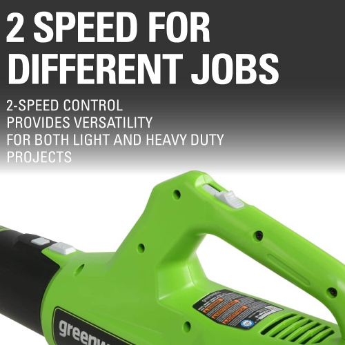 Greenworks 24V Axial Blower 90 MPH - 320 CFM, 2.0Ah USB Battery and Charger Included