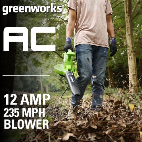 Greenworks 12Amp Corded 230 MPH- 375 CFM 2-Speed Blower/Vacuum