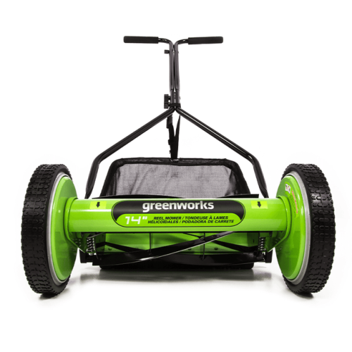 Greenworks 14" Push Reel Lawn Mower with Grass Catcher