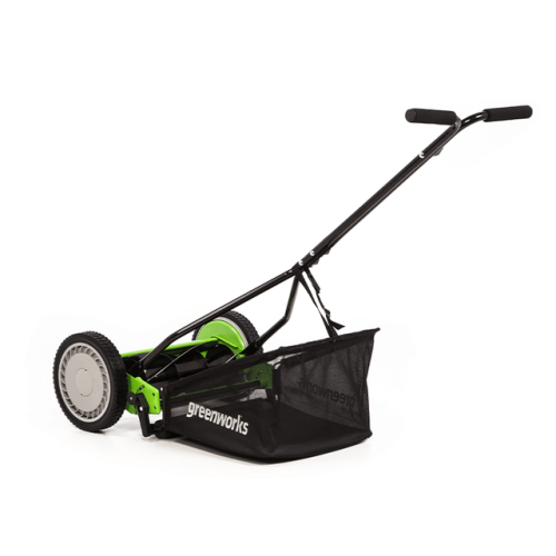 Greenworks 14" Push Reel Lawn Mower with Grass Catcher