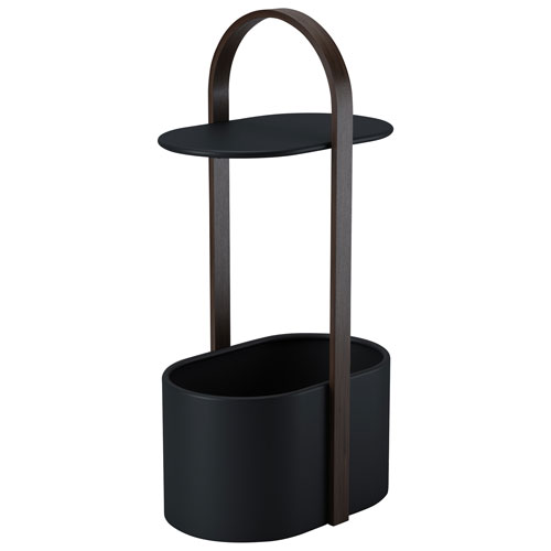 Bellwood Modern Oval End Table - Black/Walnut