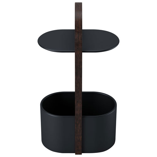 Bellwood Modern Oval End Table - Black/Walnut