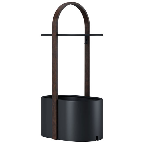 Bellwood Modern Oval End Table - Black/Walnut