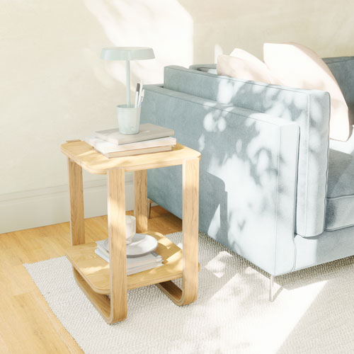 Bellwood Modern Square End Table - Natural