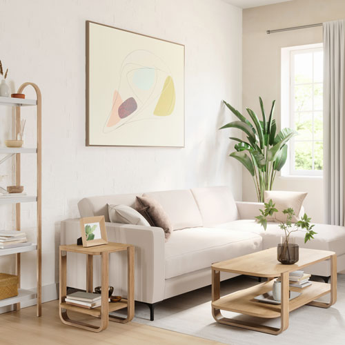 Bellwood Modern Square End Table - Natural