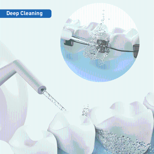 Water Flosser Cordless Dental Oral Irrigator with 3 Mode & 4 Jet Tips IPX7 Waterproof auto shut down - LIVINGbasics