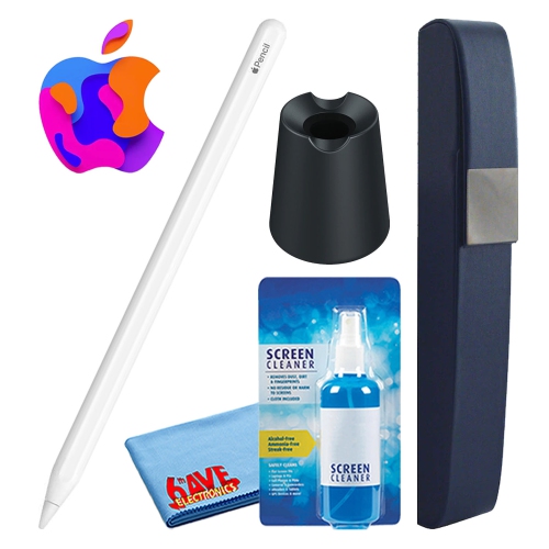 APPLE  Pencil (2Nd Gen) Bundle With Hard Carry Case + Aluminum Stand (Black)