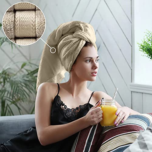 Canadian Linen Beige Economy 8 Pack Bathroom Towel Set 2 26"x52" 500 GSM Bath Towels 2 Hand Towels 4 Washcloths Soft Absorbent Cotton Towel Quick Dry