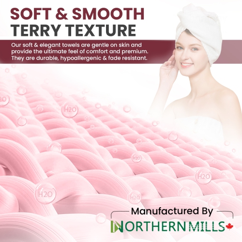 Canadian Linen Red Economy 8 Pack Bathroom Towel Set 2 26"x52" 500 GSM Bath Towels 2 Hand Towels 4 Washcloths Soft Absorbent Cotton Towel Quick Dry