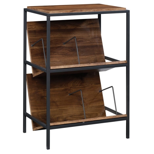 Pemberly Row Engineered Wood and Metal Accent Storage in Walnut