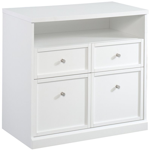 PEMBERLY ROW  Contemporary 4 Drawer Storage Cabinet In White