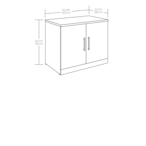 Pemberly Row 36" Engineered Wood Storage Cabinet With Doors in Classic Cherry