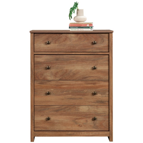 Pemberly Row Contemporary 4 Drawer Wooden Chest in Sindoori Mango