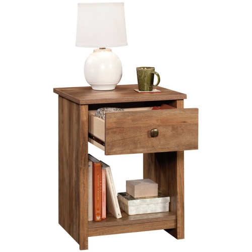 Pemberly Row 1 Drawer Wooden Nightstand in Sindoori Mango