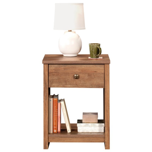 Pemberly Row 1 Drawer Wooden Nightstand in Sindoori Mango