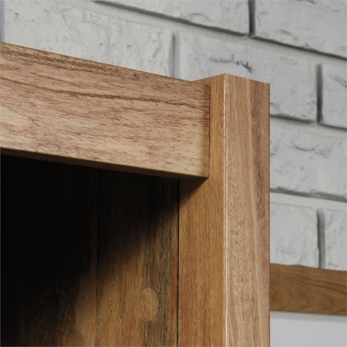 Pemberly Row Engineered Wood 9-Cubby Bookcase in Sindoori Mango