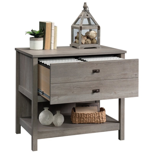 Pemberly Row Engineered Wood Lateral Filing Cabinet in Mystic Oak