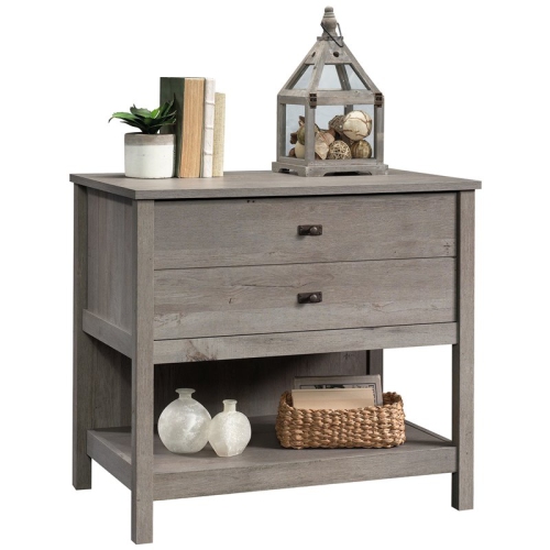 Pemberly Row Engineered Wood Lateral Filing Cabinet in Mystic Oak