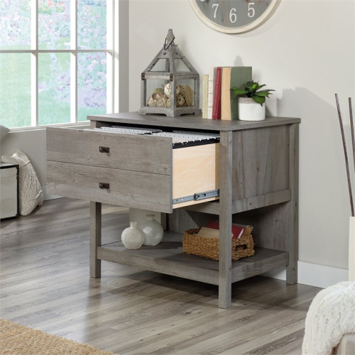 Pemberly Row Engineered Wood Lateral Filing Cabinet in Mystic Oak