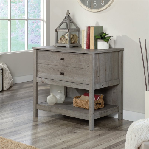 Pemberly Row Engineered Wood Lateral Filing Cabinet in Mystic Oak