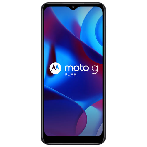 Moto G Pure de 32 Go de Motorola offert par Freedom - Indigo foncé - Paiement Balance mensuel