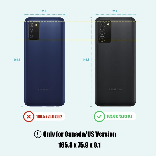 XCRS Verre trempé pour Samsung Galaxy A03s Film HD 9H anti-rayures, compatible avec les coques, sans bulles, protecteur d'écran tactile précis [Lot