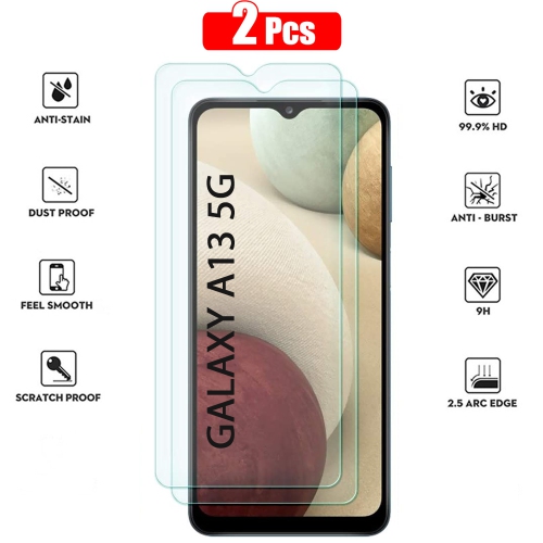 Verre Trempé pour Samsung Galaxy A13 5G Écran HD Film 9H Anti-Rayures Compatible avec les Coques, Sans Bulles Ajustement Parfait, Haptic Touch Précis
