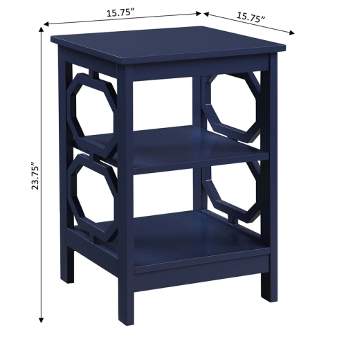 Pemberly Row End Table in Cobalt Blue Wood Finish