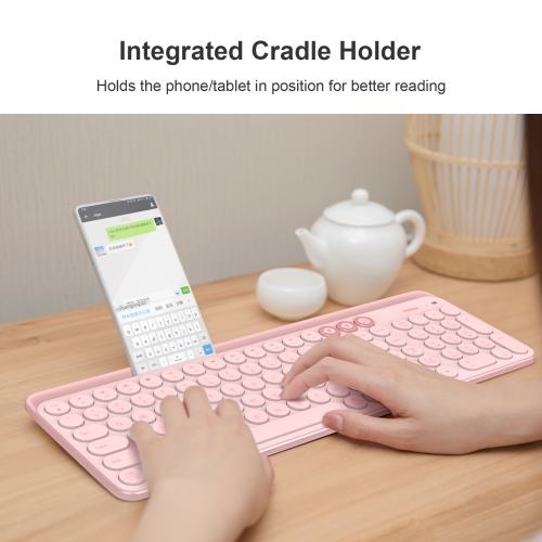 XIAOMI MIIIW K02 Dual-Mode Wireless Bluetooth Universal Keyboard, Scissor Switch, 102-Key, Sakura Pink