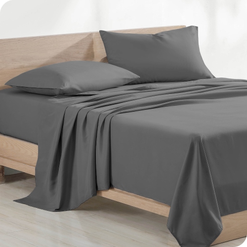 Bare Home 100% Organic Cotton Pillowcase Set - Crisp Percale Weave - Lightweight & Breathable - Set of 2