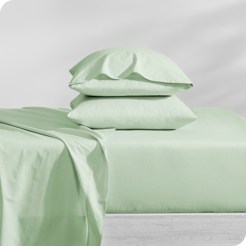 Bare Home 100% Organic Cotton Pillowcase Set - Crisp Percale Weave - Lightweight & Breathable - Set of 2