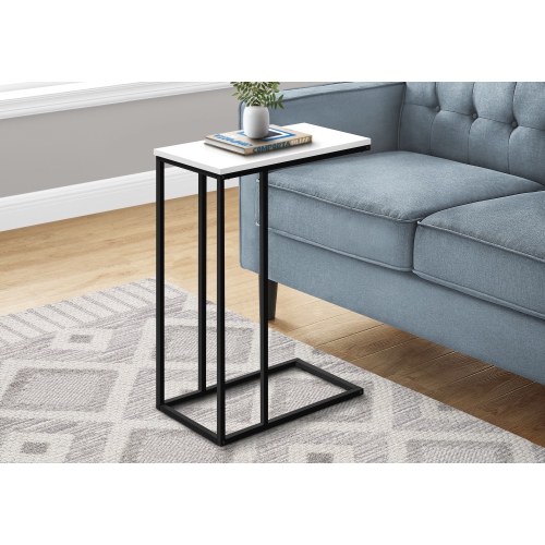 MONARCH SPECIALTIES  I 3760 Accent Table 25"h Black Metal In White Great drink tables, as well as note taking spaces