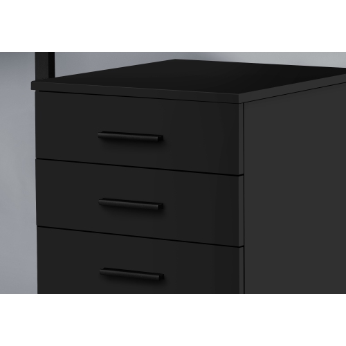 Monarch Specialties I 7781 Filing Cabinet 3 Drawer Black On Castors