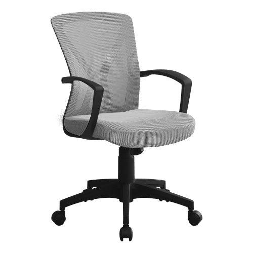 Monarch Specialties I 7340 Office Chair Grey Black Base On Castors