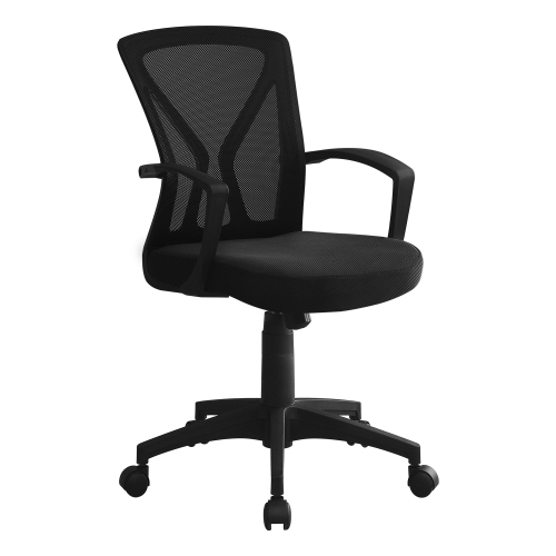 Monarch Specialties I 7339 Office Chair Black Black Base On Castors