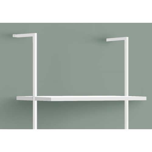 Monarch Specialties I 3687 Bookcase 72"H Ladder White White Metal