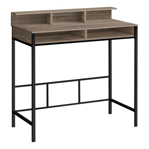 Monarch Specialties I 7702 Computer Desk 48"L Dark Taupe Black Standing Height