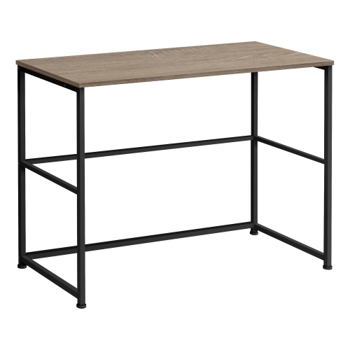 Monarch Specialties I 7777 Computer Desk 40"L Dark Taupe Black Metal