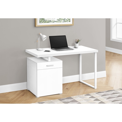 MONARCH SPECIALTIES  I 7760 Computer Desk 48"l Left Or Right Facing In White