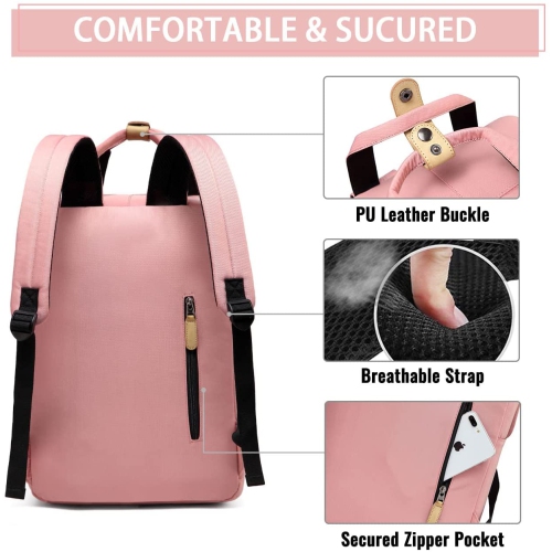 Sac à dos pour portable, 15.6 po, sac à dos scolaire résistant à l’eau, porte-livre, sac à dos décontracté pour