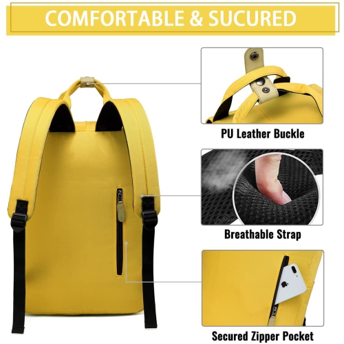 Sac à dos pour portable, 15.6 po, sac à dos scolaire résistant à l’eau, porte-livre, sac à dos décontracté pour enseignant/adolescent/Teen